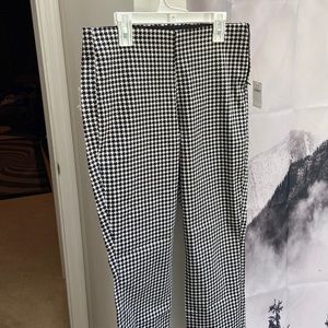 Houndstooth pants.